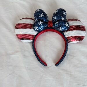 Patriotic Sequin Mouse Ears Headband